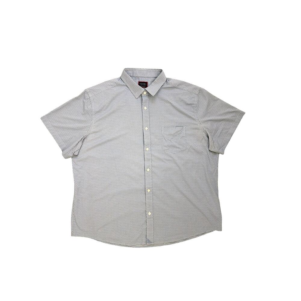 UNTUCKit Borgo Regular Fit Performance Button Down Shirt Blue Geometric 3X